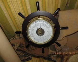 Ships wheel barometer