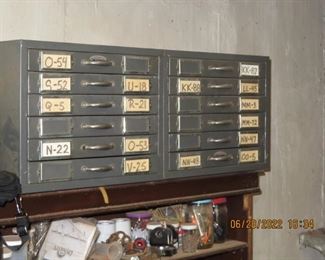 Vintage multi-drawer storage
