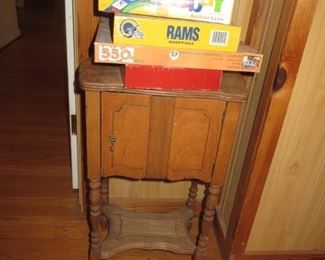 Antique smoke stand & games