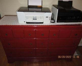 Painted dresser & printers