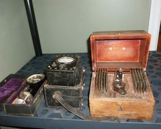 Old punch set & misc