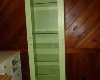 Coolest tall green vintage medical office cabinet
