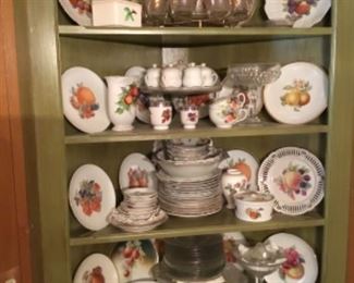 Lots of different types of China, plates, glasses, and so much more