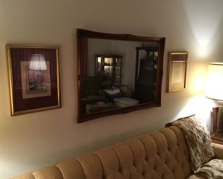 Mirror & pictures in Living Room 