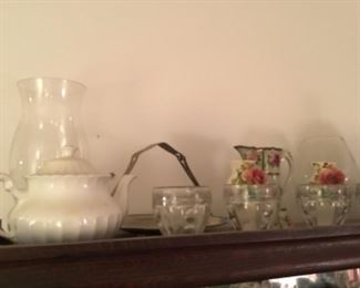 Tea pot & glasses