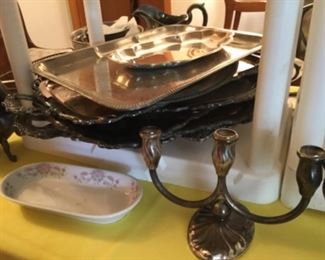 Many pieces of silver plate & some silver