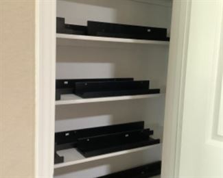 Several floating shelves 