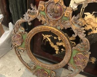 A VINTAGE ONE OF A KIND WOODEN FRAME 