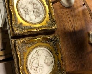 ANTIQUE FRAMES WITH PLAQUES