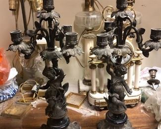 ANTIQUE CANDLE HOLDERS