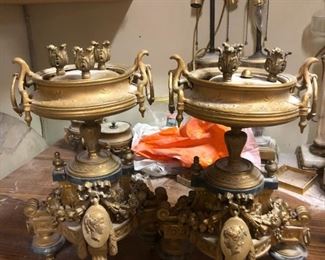 ANTIQUE CANDLE HOLDERS