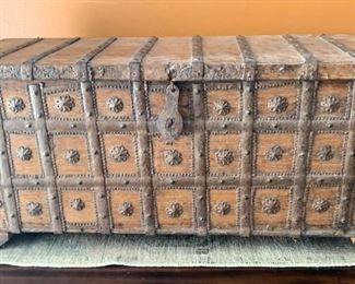 Moroccan / Mediterranean Style Trunk With Iron