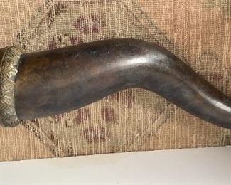 Maitland Smith bronze steer horn; 29 3/4" tall