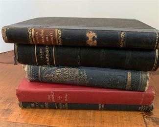  5 books, mostly religious subj matter; 2 in