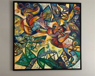 Oil on canvas, signed Dusi, COA. 48" x 50"