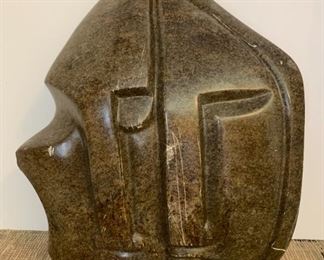 Abstract "cubist" male and female faces marble