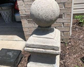 Concrete Garden Pedestal total 2 