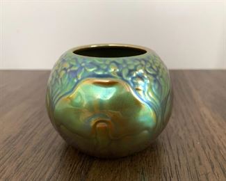 Zsolnay metallic green glazed small bowl