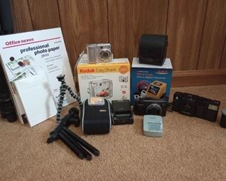 Digital And Film Camera Lot With Accessories