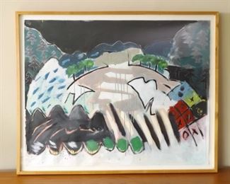 Authentic Jon Neuse Original Acrylic "Alices Wonderland"