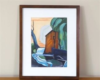 Framed Bonnie Binkert "Along the Acequa"