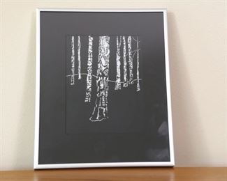 Framed Kathleen Daniels Black and White "Ghosts"