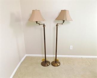2 Swing Arm Floor Lamps