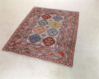 Hand Knotted 61.5" x 60" Wool Persian Rug