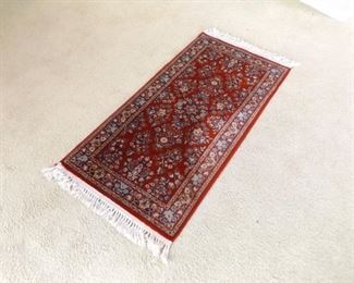 Hand Knotted 26" x 51" Wool Persian Rug