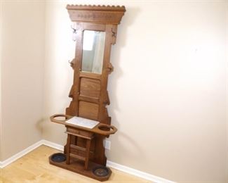 Antique Wood Coat Rack/Utility Stand