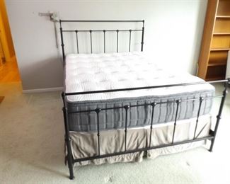 Queen Sized Iron Bed Frame with an Optional LIKE NEW Aireloom Vitagenic Hotel Collection Mattress