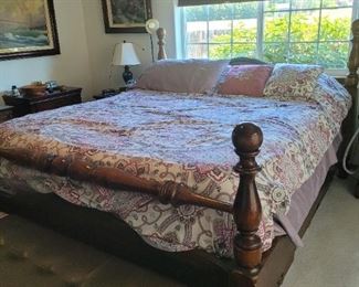 Cali King size bed. The recently purchased new electric high quality mattress set is about 5 grand new. I will post pictures of the bare mattress soon. This is a huge opportunity for someone.