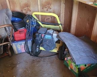 I will post better pictures. The shed holds a John Deere mower and a pressure washer.