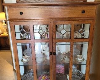 Wonderful Leaded / Beveled glass display cabinet.
