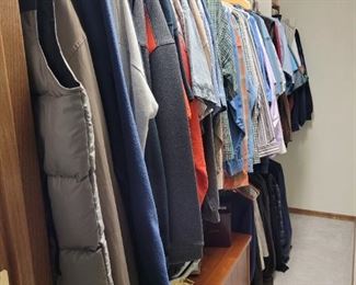 So much good clean clothing. Men's larger sizes. 