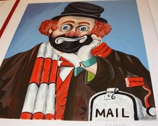 Item #15 Red Skelton "Freddie's World" Lithograph RS 115 of 200 made signed in pencil unframed in 24" x 31 3/4" - $850