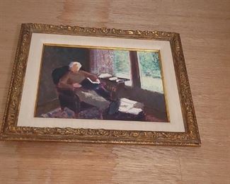 Joanna Higgs Ross "Favorite Chair" Oil on canvas 12"x16"