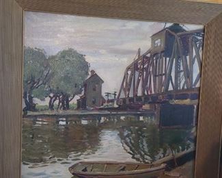 "Trestle Bridge" Oil on canvas 28"x30"