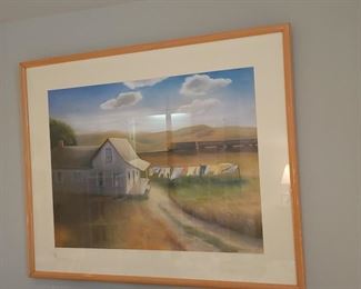 Deborah Dewitt Marchant "The Farm" Watercolor on paper 18"x24"