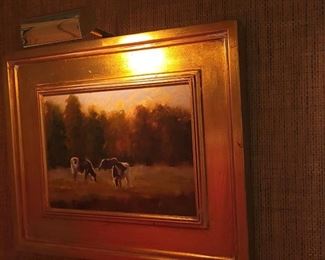 Linda St. Clair "Afternoon Graze" Oil on canvas 10"x14"