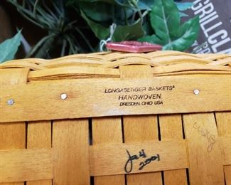 Signed Longaberger - see the next pic for the basket