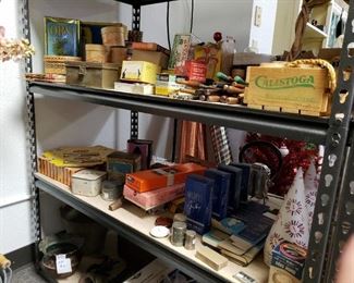 Vintage cardboard, paper and plastic containers with statement advertising on them plus more fun!