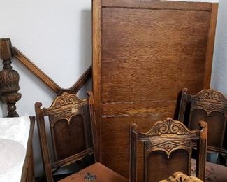 Table leaning on the wall