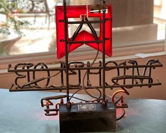 Michelob Draught Beer Neon Bar Sign 1980s Vintage Ribbon Pub	21x25x7in	HxWxD
