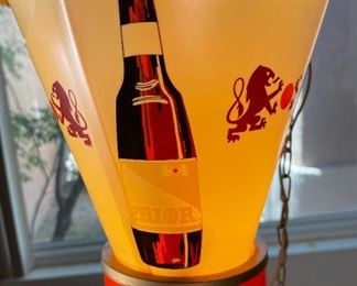 Rare Prior Double Light Lighted Motion Beer Sign Hanging Philadelphia PA	22in H x 10in Diameter at base	

