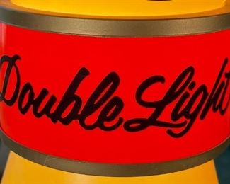 Rare Prior Double Light Lighted Motion Beer Sign Hanging Philadelphia PA	22in H x 10in Diameter at base	
