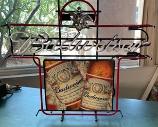 Budweiser Beer Neon/Lightbox Sign Deluxe Privilege Script #1014358 Anheuser-Busch	27x30.5x5in	HxWxD
