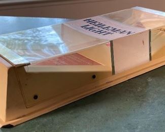 Heileman Light Beer Plastic Sign	16.5x6.5x3in	HxWxD
