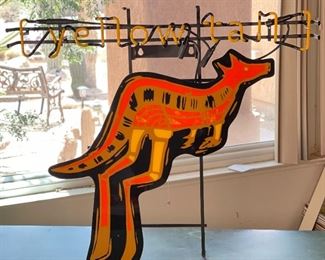 AS-IS Yellowtail Wine/Beer Neon Bar Sign Yellow Tail  Australian kangaroo	30.5x34x5.5in	HxWxD
