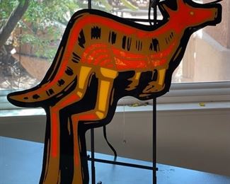 AS-IS Yellowtail Wine/Beer Neon Bar Sign Yellow Tail  Australian kangaroo	30.5x34x5.5in	HxWxD

